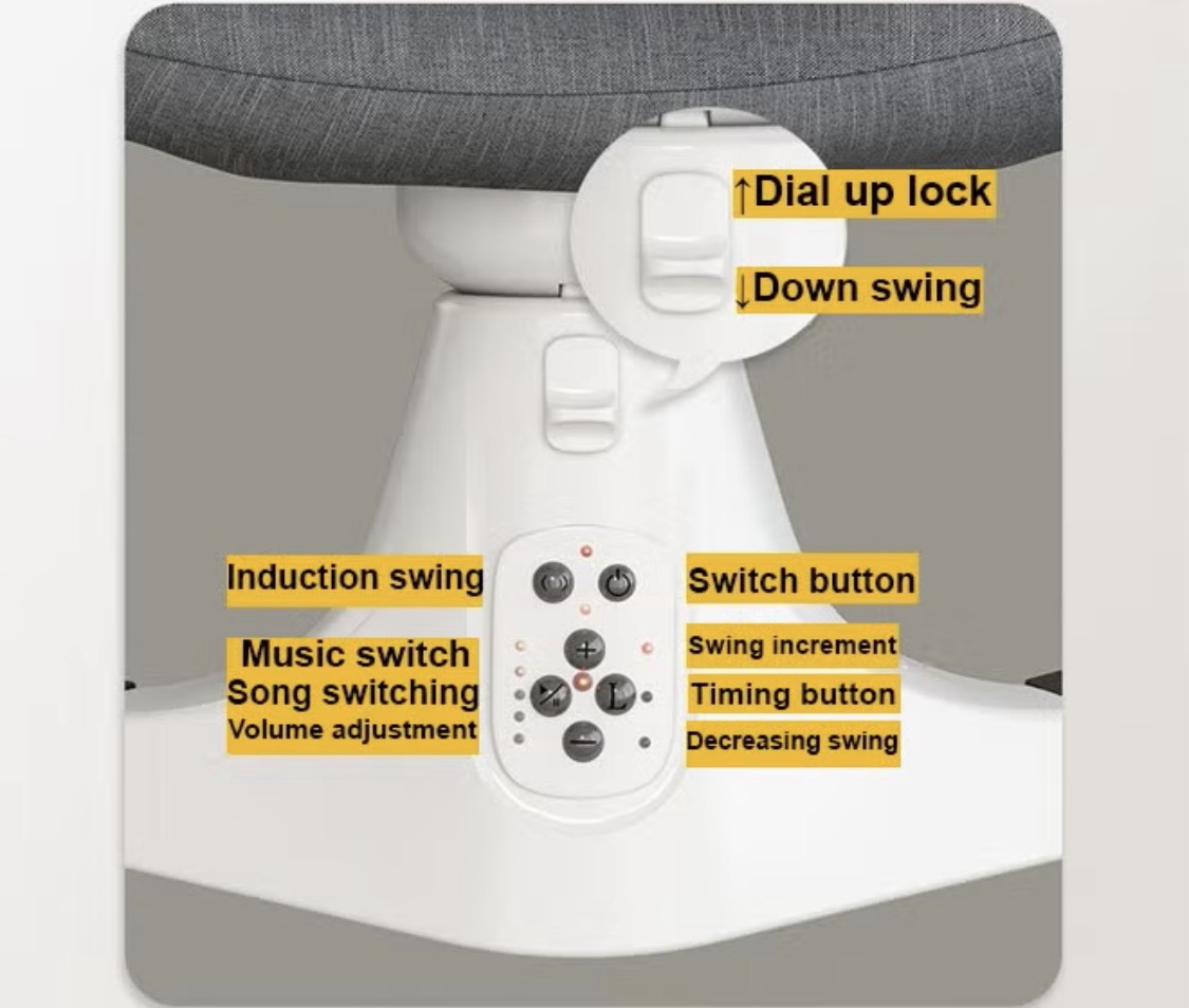 كرسي هزاز وبنفس الوقت كرسي طعام يصلح لعمر شهر واكثر - الصورة 2